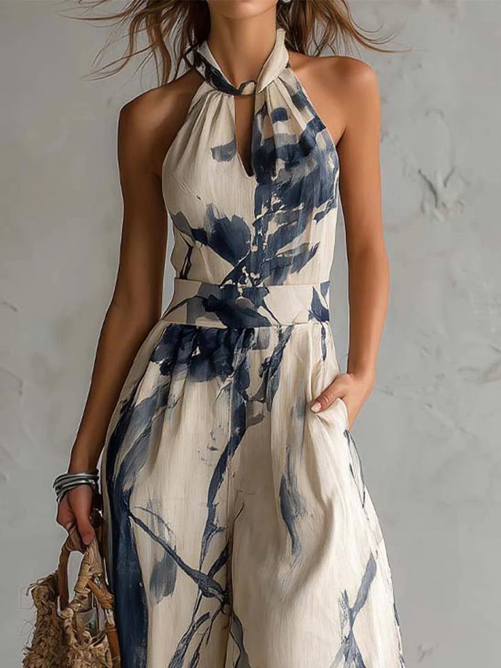 Haydée | Combinaison Large en Imprimé Aquarelle Femme
