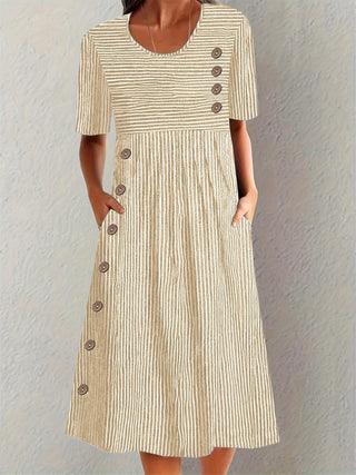 Sofia | Robe longue rayée femme