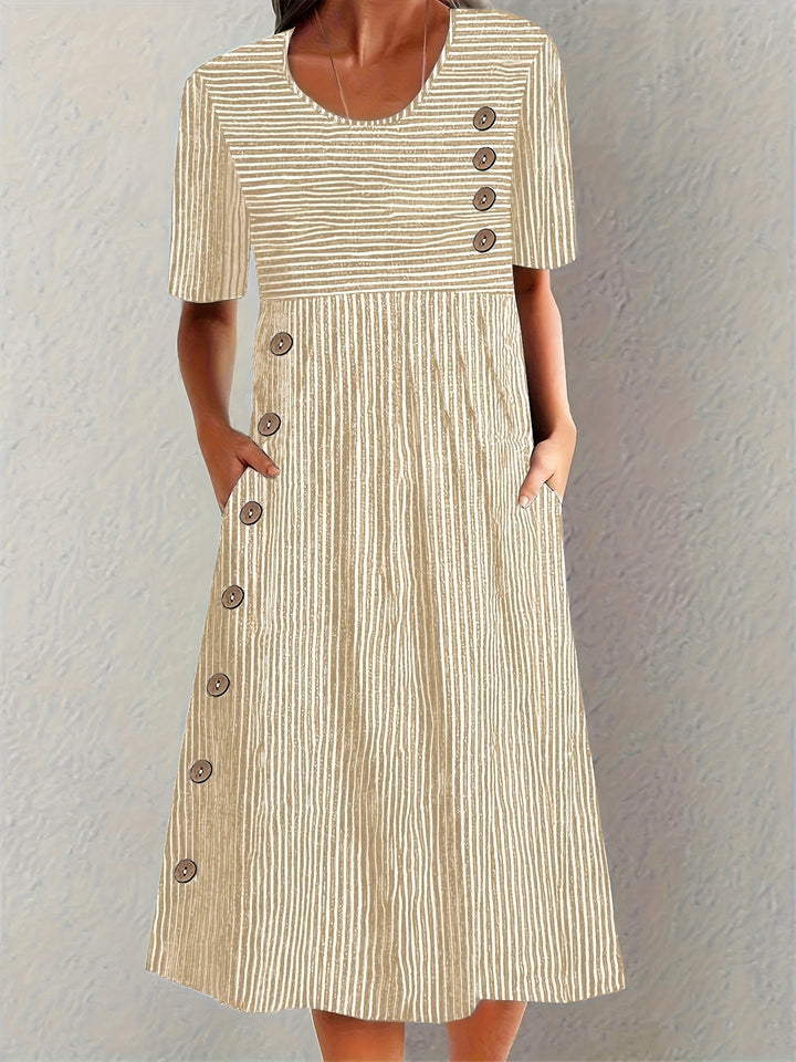 Sofia | Robe longue rayée femme