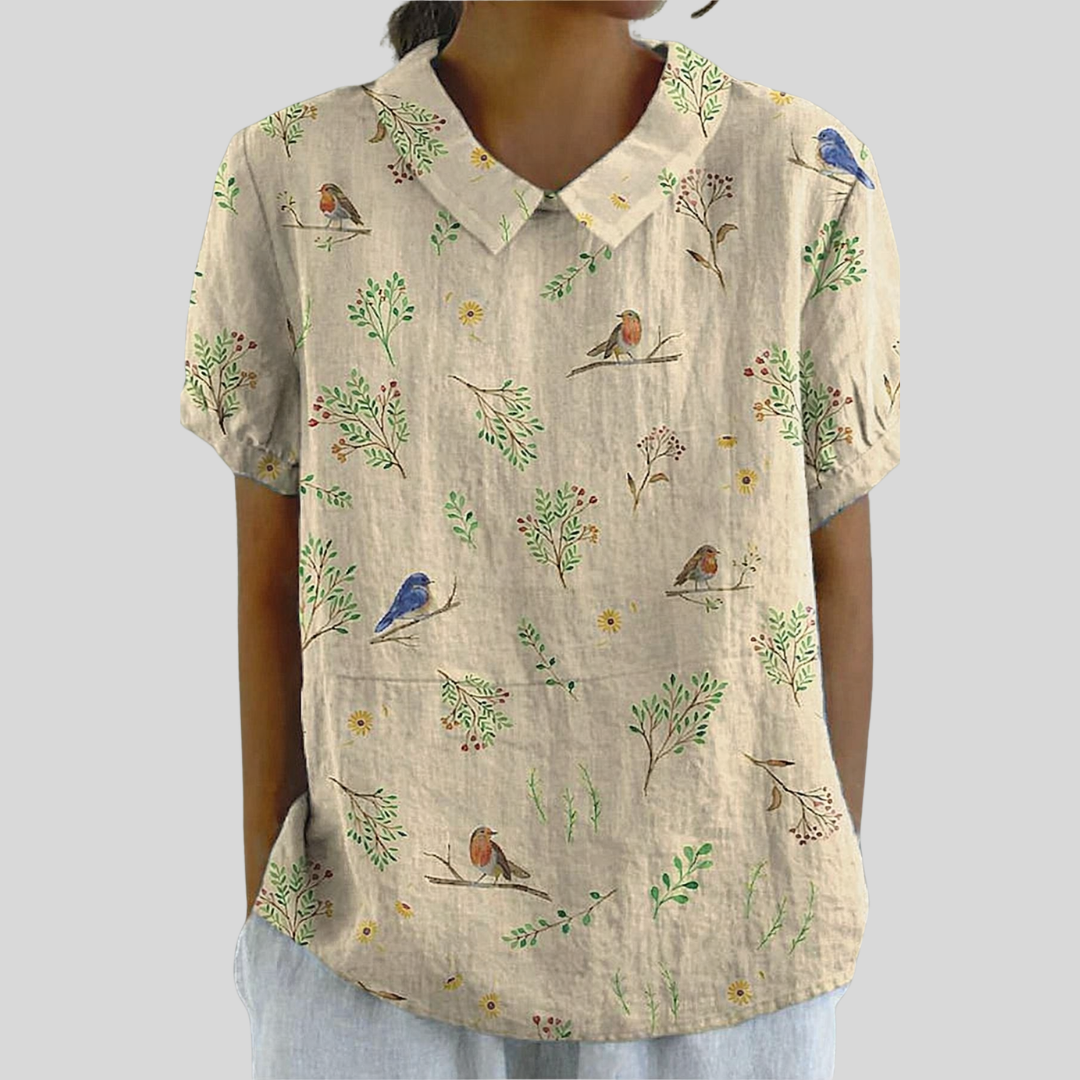 Émilie | Blouse nature poétique femme