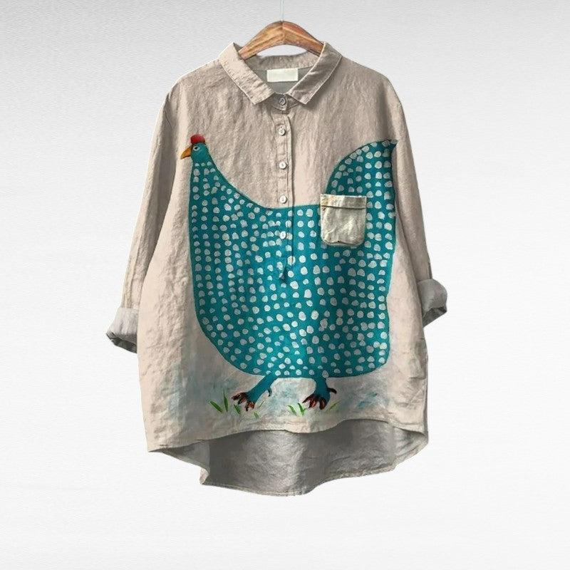 Eugénie | Blouse motif ludique femme