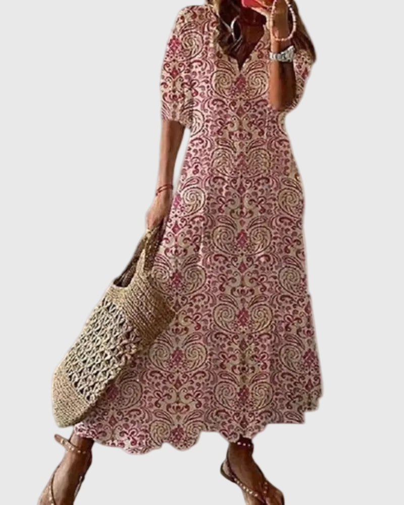 Amalia | Robe maxi bohème d'été vintage femme
