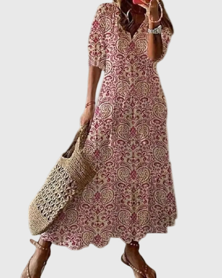 Amalia | Robe maxi bohème d'été vintage femme