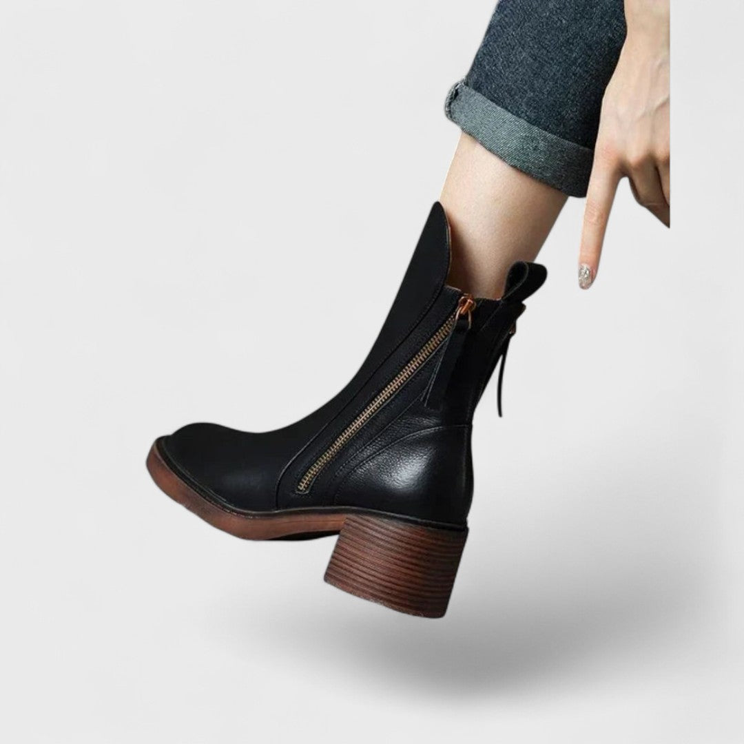 Clémence | Bottines zippées élégantes femme