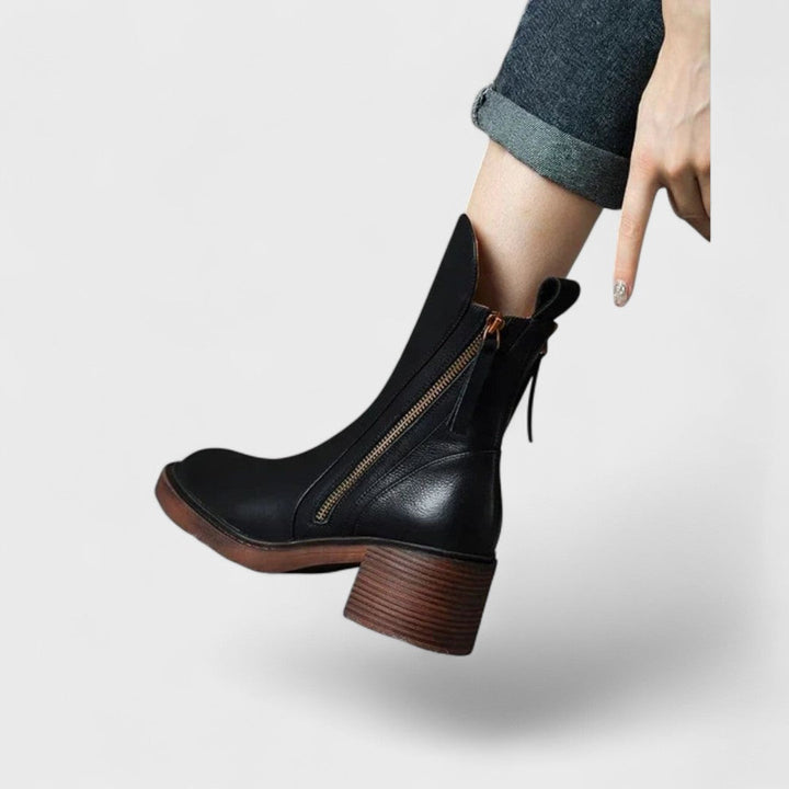 Clémence | Bottines zippées élégantes femme
