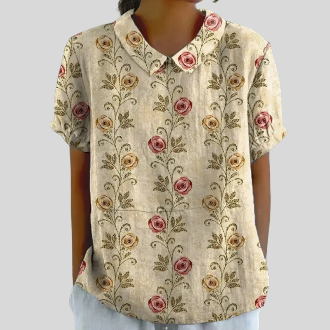 Amélie | Blouse roses classiques femme