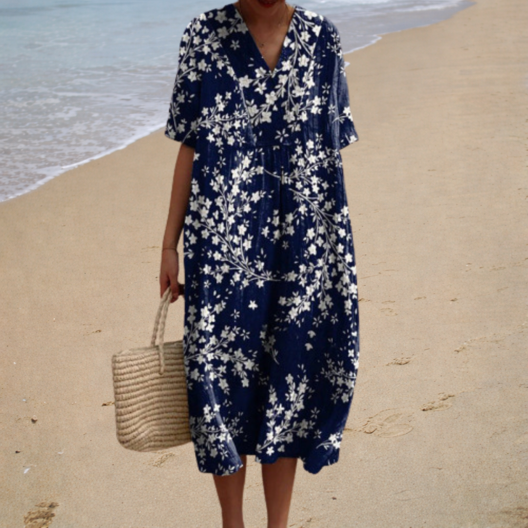 Capucine | Robe Longue Fleurie Douce Femme