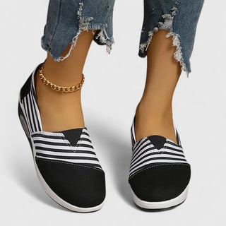 Marina | Baskets slip-on rayées femme