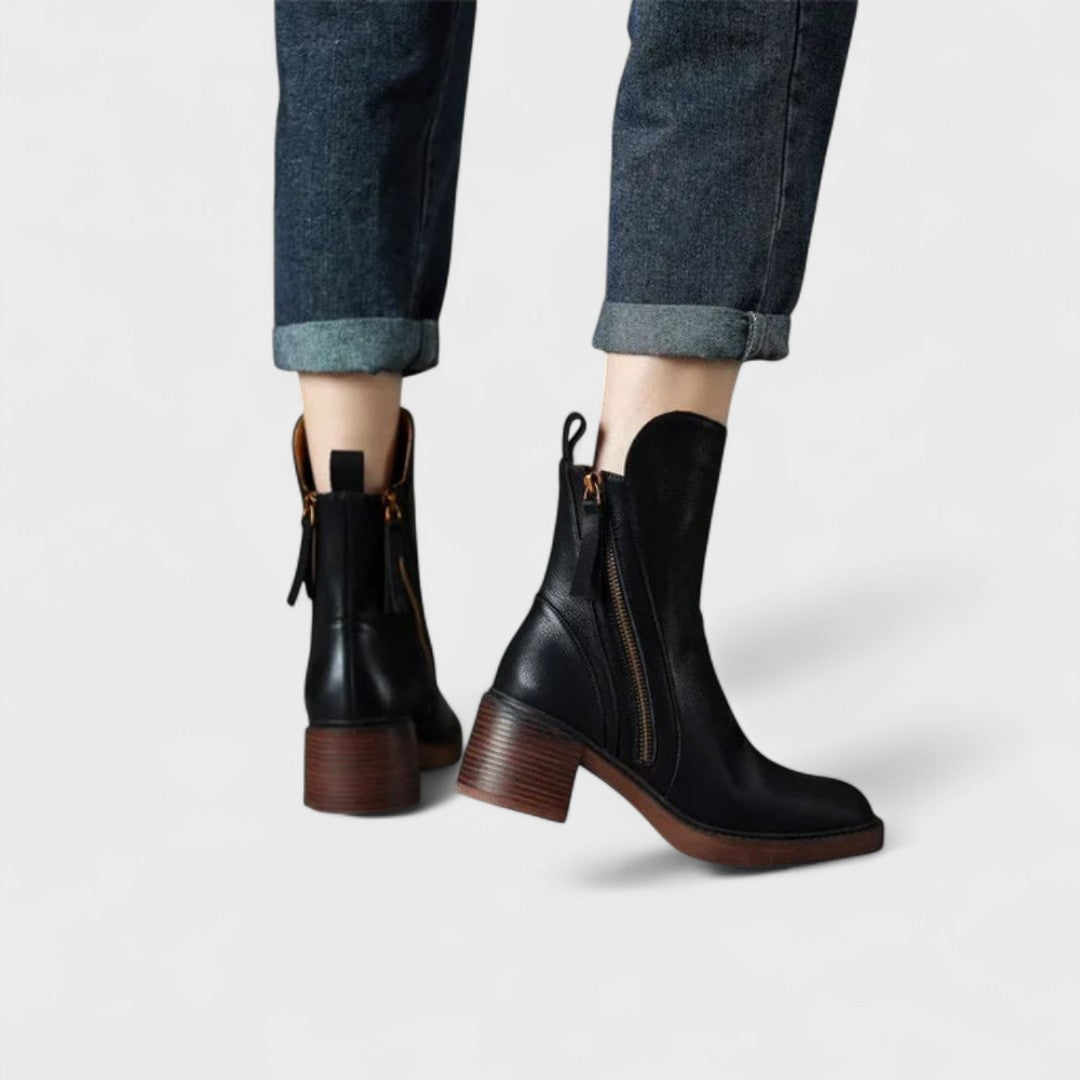 Clémence | Bottines zippées élégantes femme