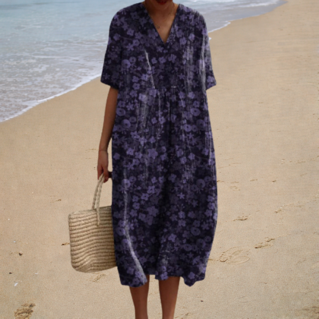 Capucine | Robe Longue Fleurie Douce Femme
