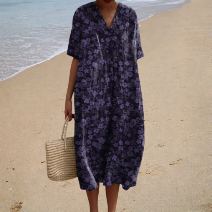 Capucine | Robe Longue Fleurie Douce Femme