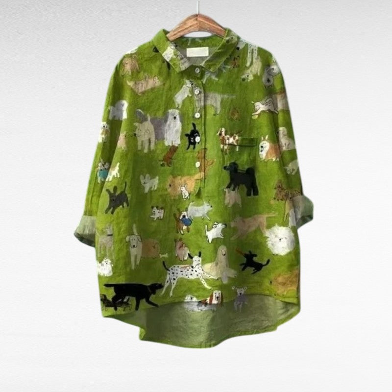 Cécile | Blouse ludique animale femme