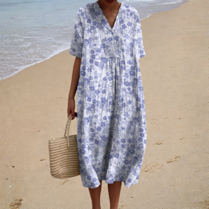 Capucine | Robe Longue Fleurie Douce Femme