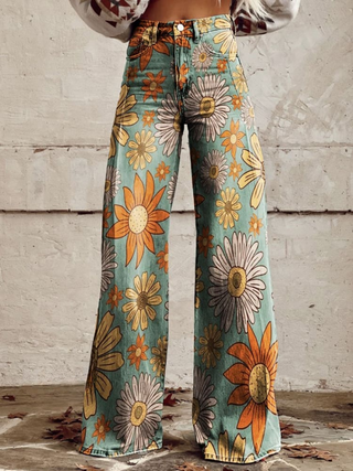 Clémence | Pantalon fleuri femme