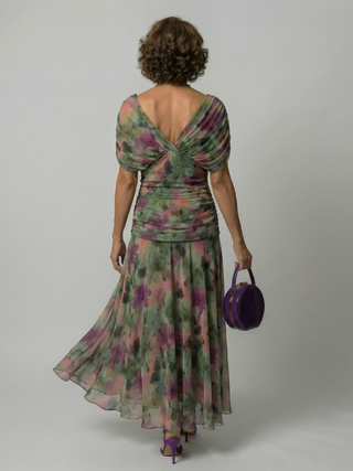 Pénélope | Robes midi fluides off-épaules femme