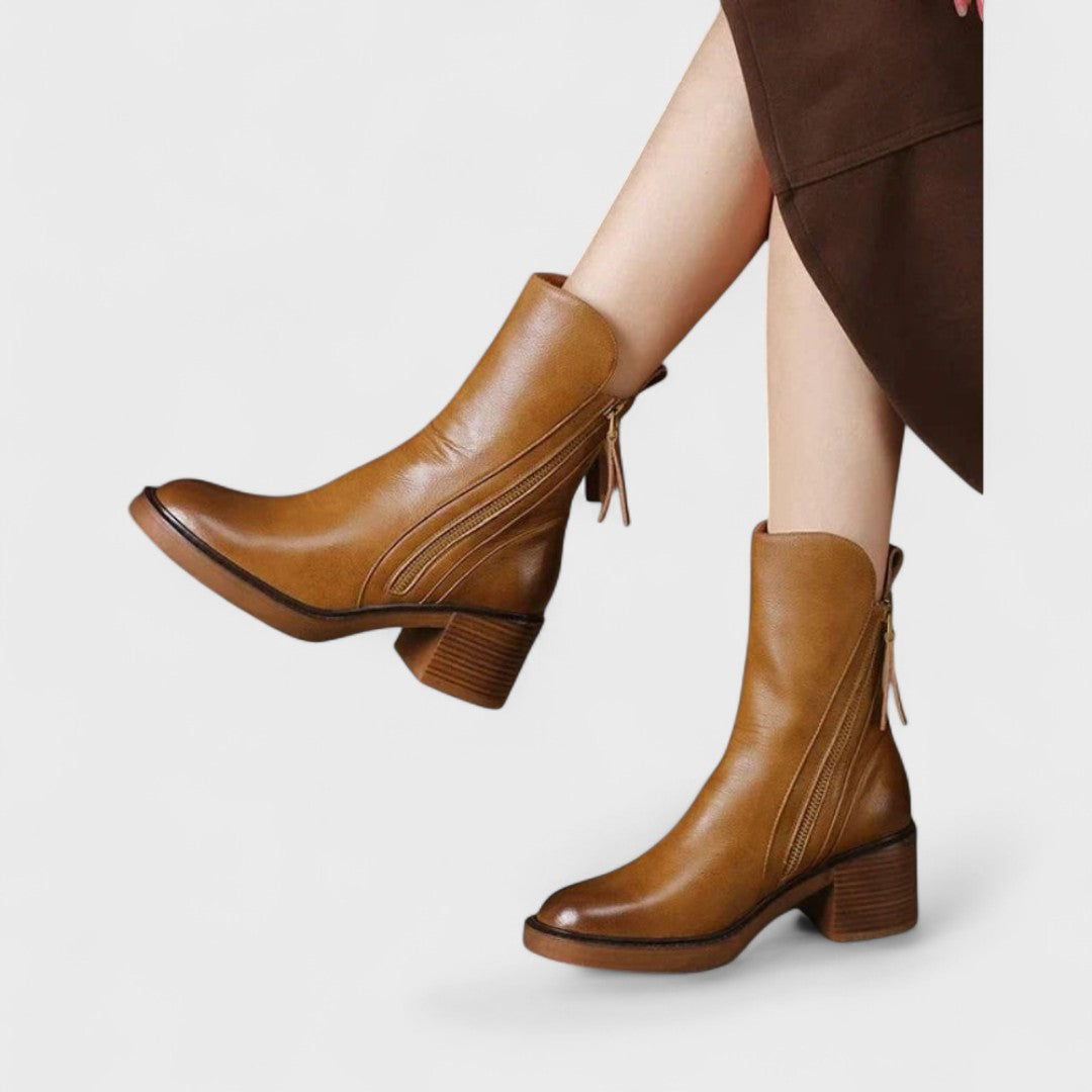 Clémence | Bottines zippées élégantes femme