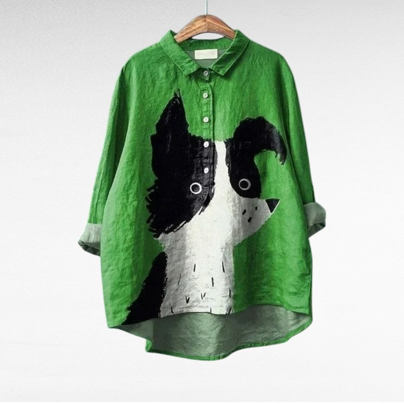 Charlotte | Blouse chien graphique femme