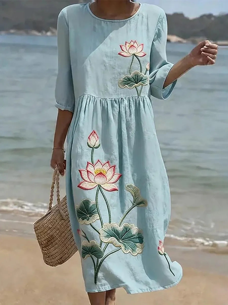 Simone | Robe Florale Élégante Femme