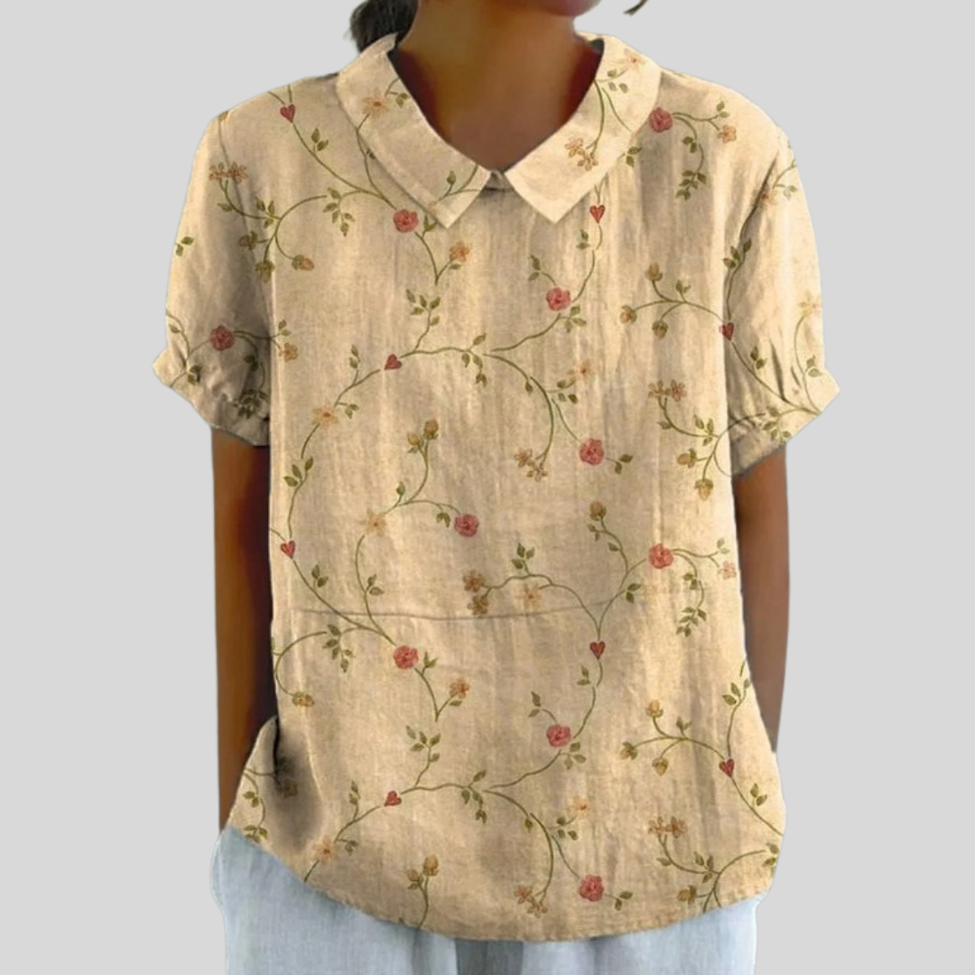 Claire | Blouse florale subtile femme
