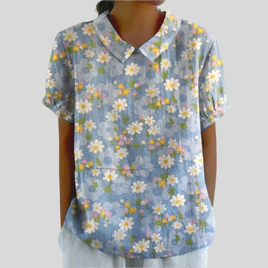 Coralie | Blouse marguerites fraîches femme