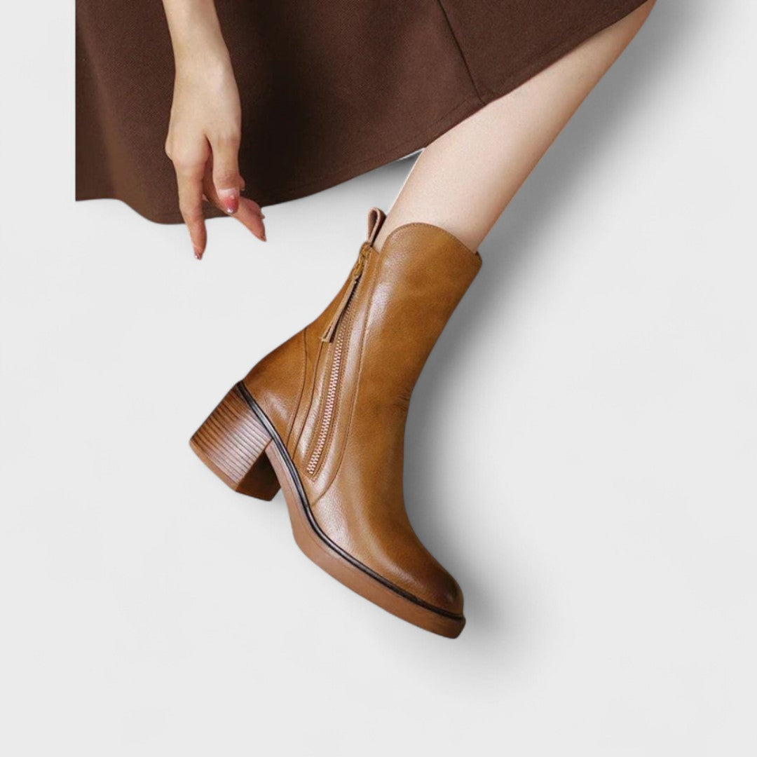 Clémence | Bottines zippées élégantes femme