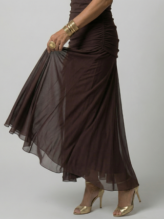 Pénélope | Robes midi fluides off-épaules femme