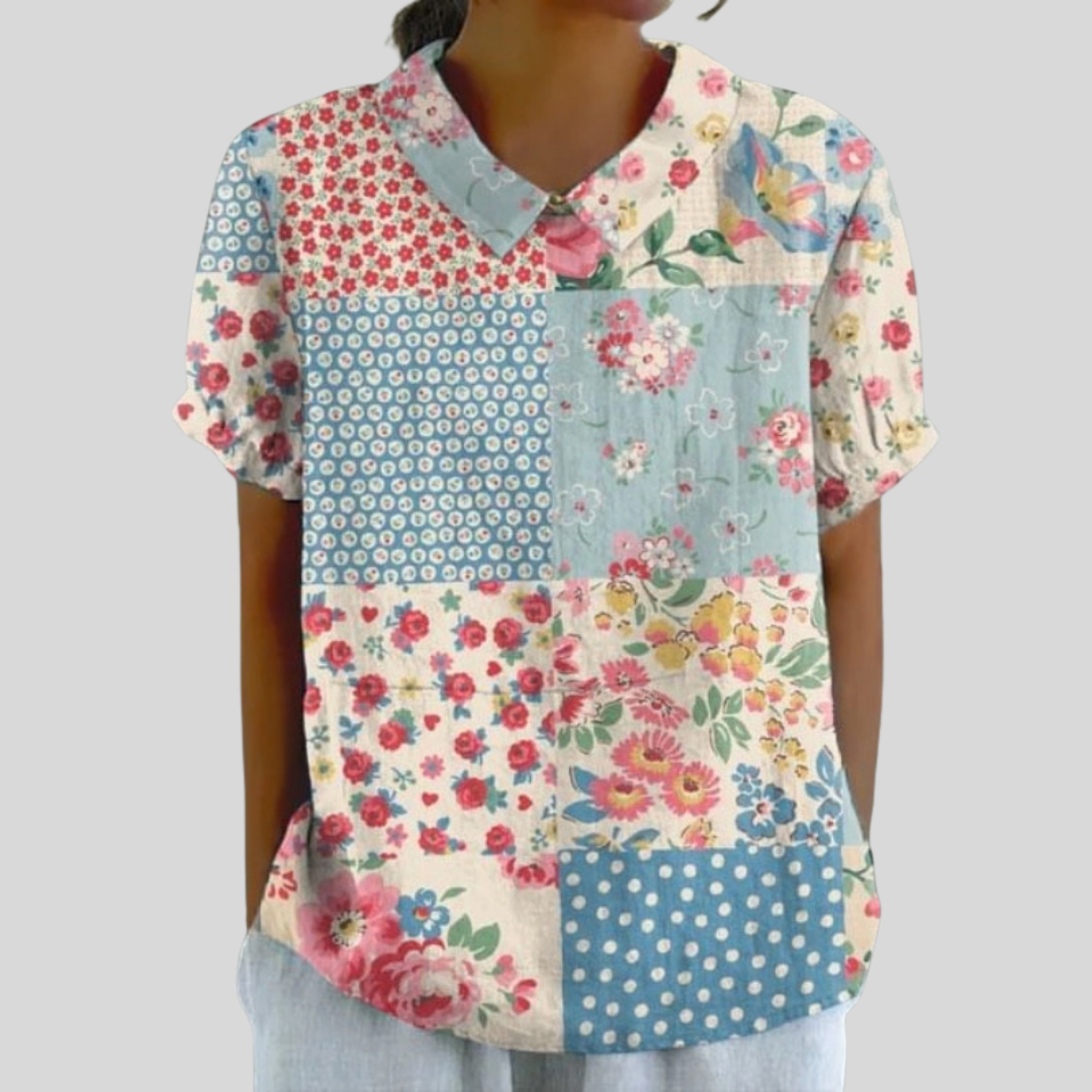 Noémie | Blouse patchwork vintage femme