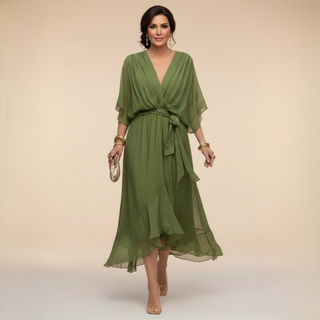 Adèle | Robe à col en V femme