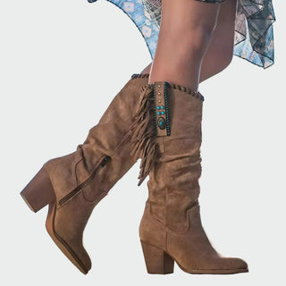 Savannah | Bottes western frangées femme