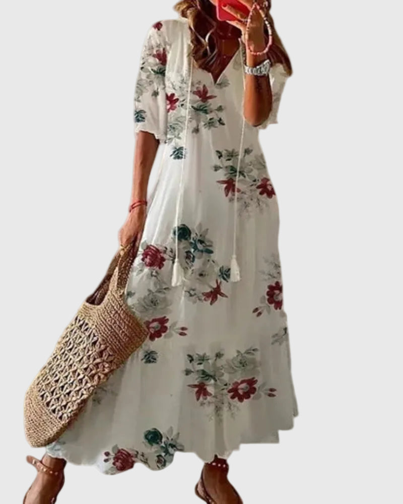Amalia | Robe maxi bohème d'été vintage femme