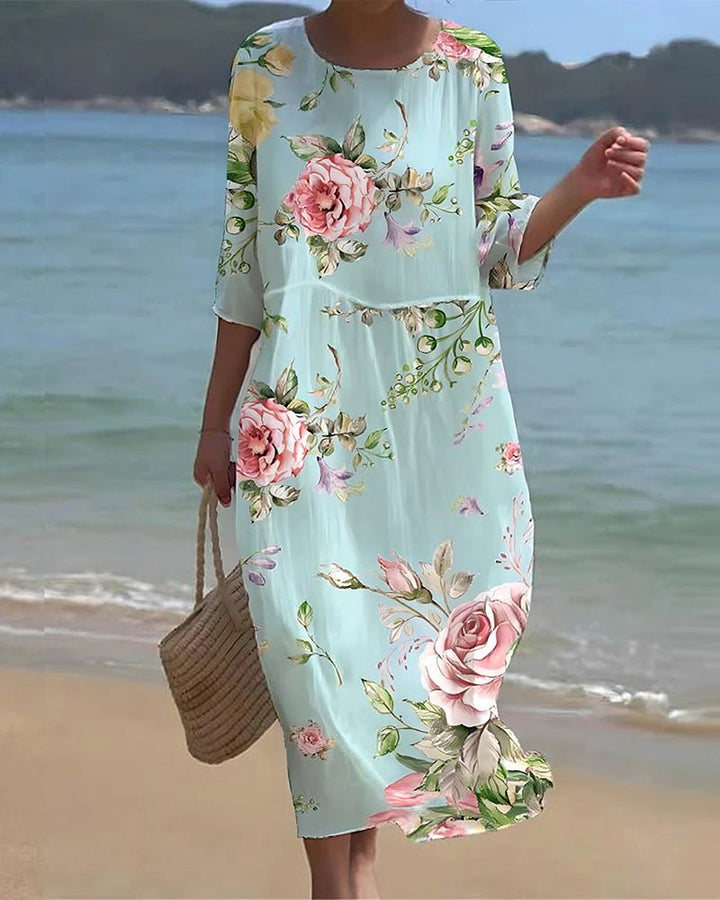 Keely | Robe fleur de crépuscule femme