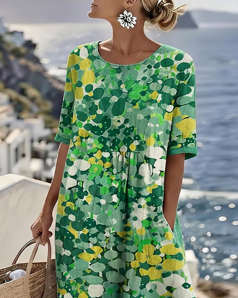 Vittoria — Robe midi fleurie femme élégante