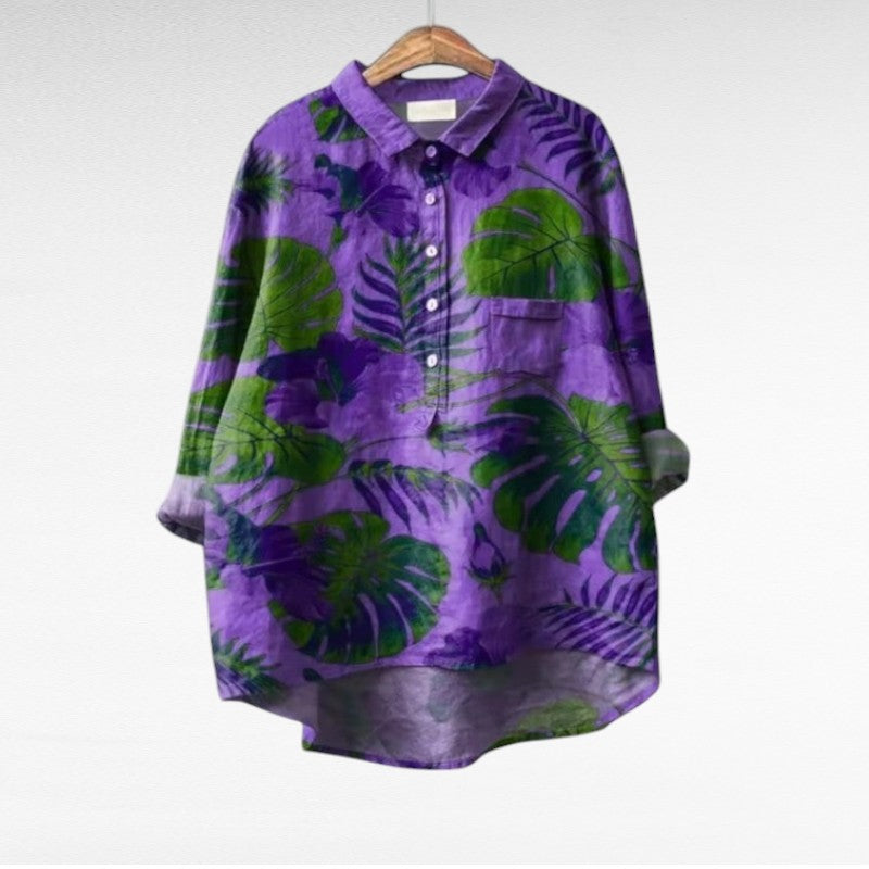 Maëlys | Blouse tropicale élégante femme