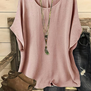 Élise — T-shirt femme col rond manches courtes