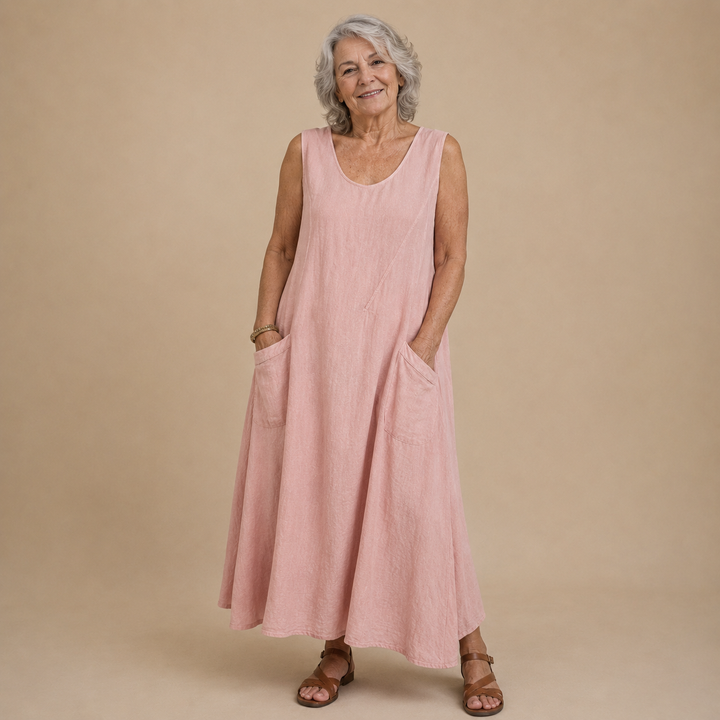 Yvonne — Robe maxi femme élégante à imprimé floral