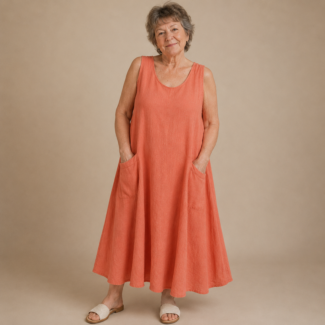 Yvonne — Robe maxi femme élégante à imprimé floral
