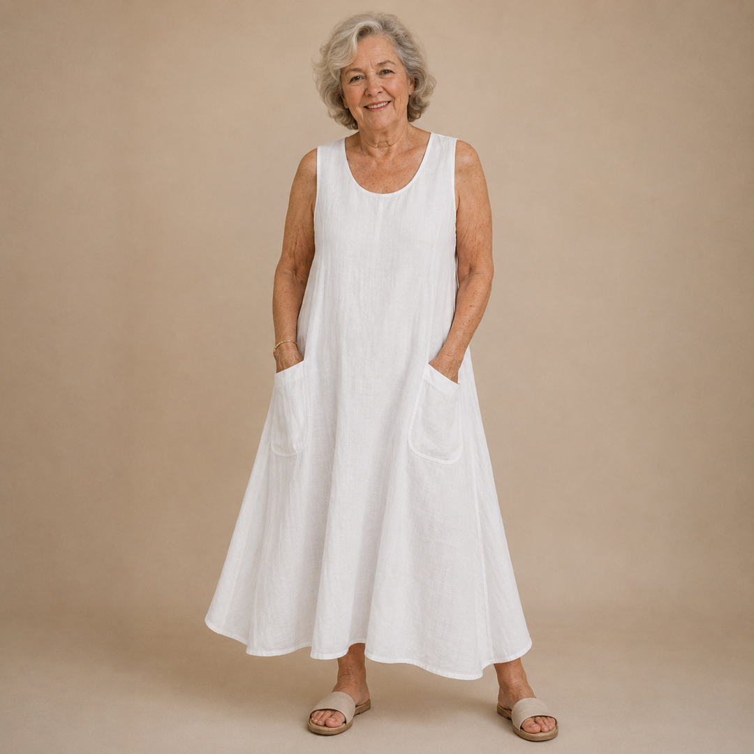 Yvonne — Robe maxi femme élégante à imprimé floral
