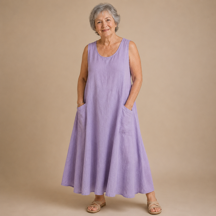 Yvonne — Robe maxi femme élégante à imprimé floral