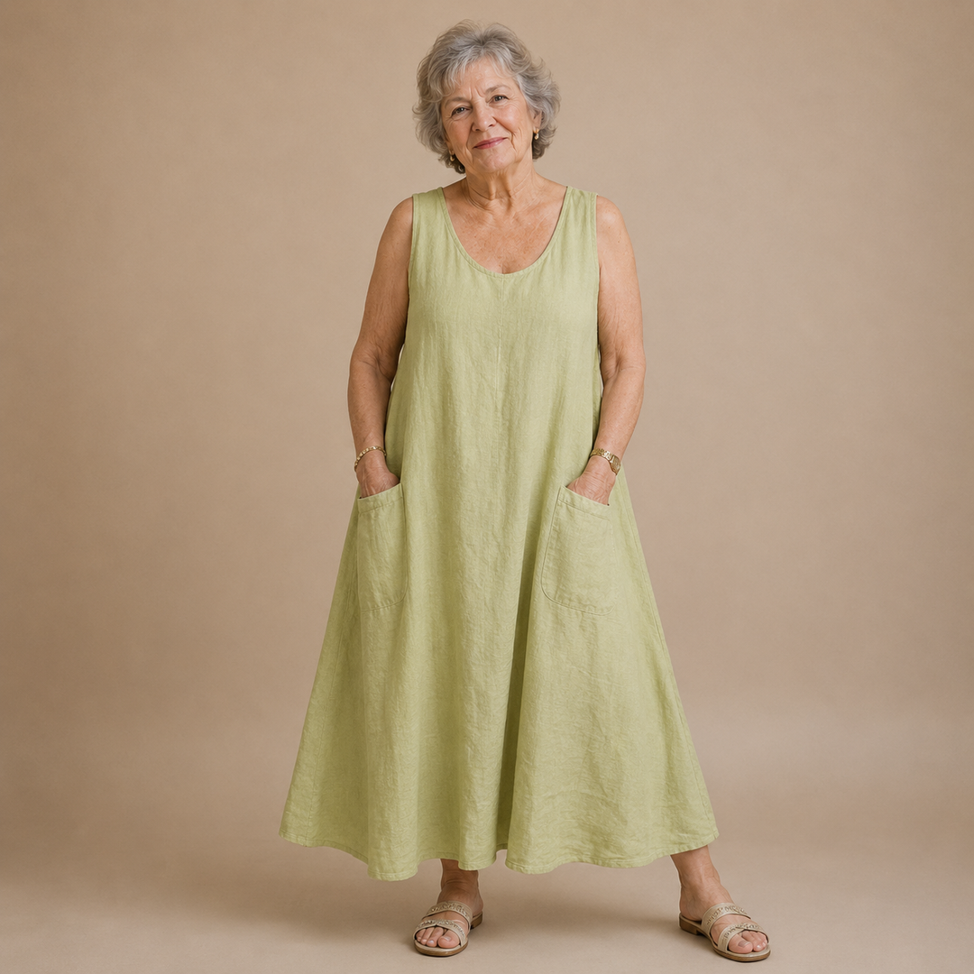 Yvonne — Robe maxi femme élégante à imprimé floral