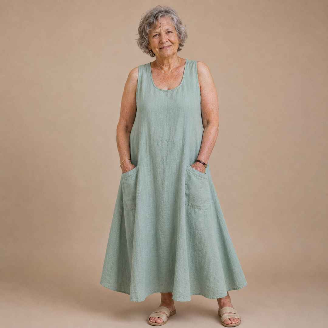 Yvonne — Robe maxi femme élégante à imprimé floral