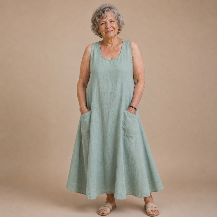 Yvonne — Robe maxi femme élégante à imprimé floral