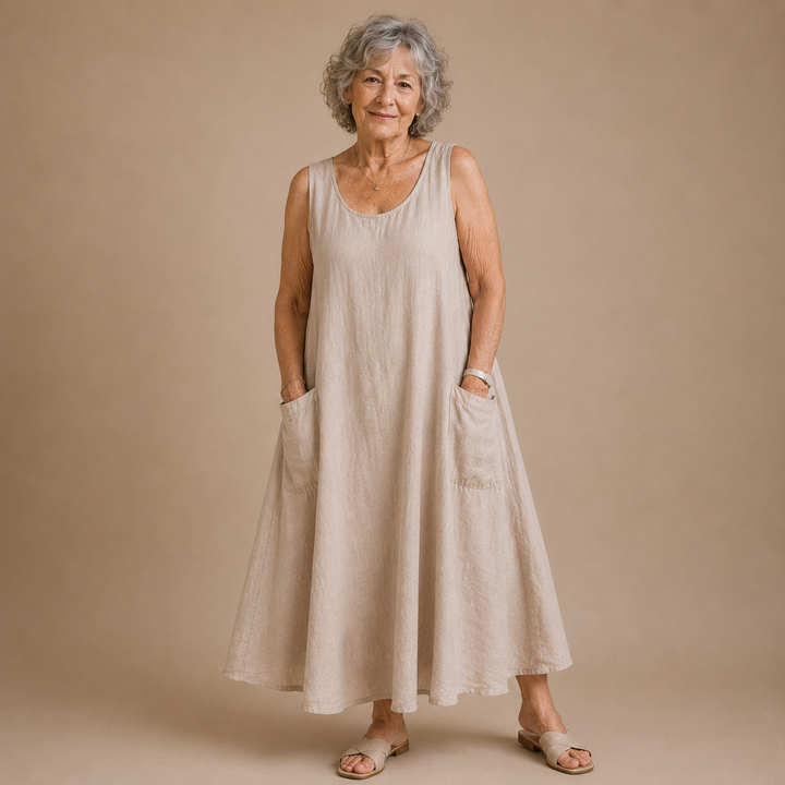 Yvonne — Robe maxi femme élégante à imprimé floral