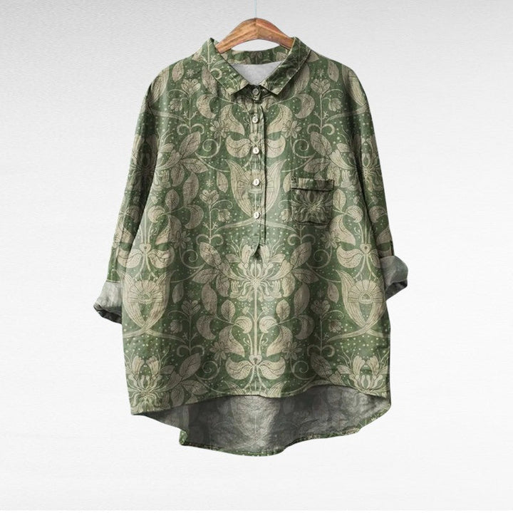 Marjolaine | Blouse fleurie rétro femme
