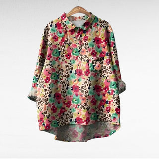 Marjolaine | Blouse fleurie rétro femme