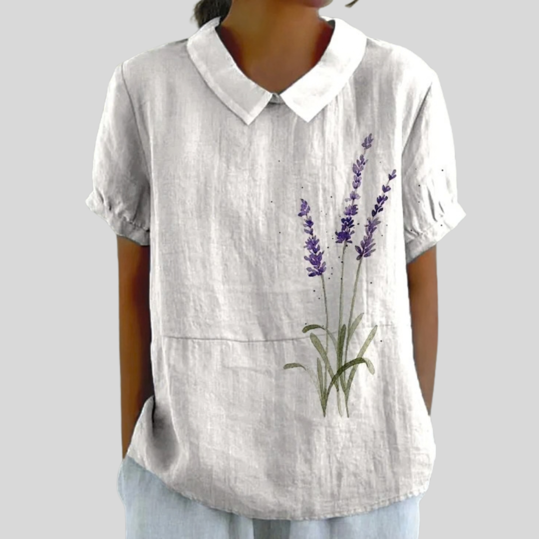Renée | Blouse fleurie minimaliste femme