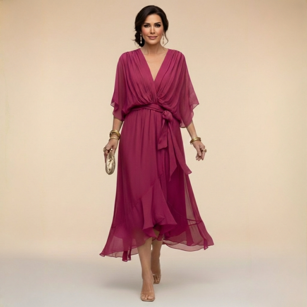 Adèle | Robe à col en V femme