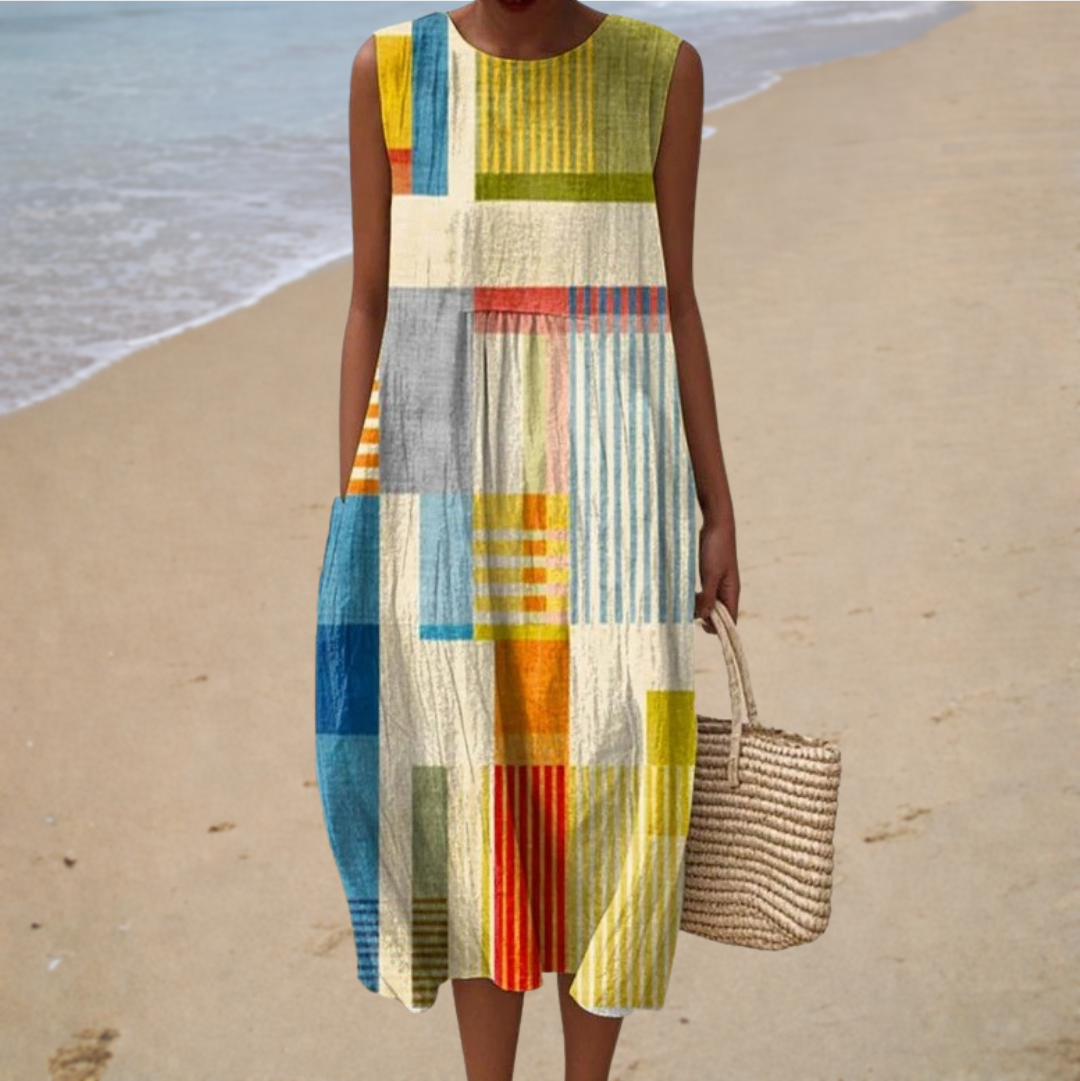 Reine | Robe Midi Graphique Femme