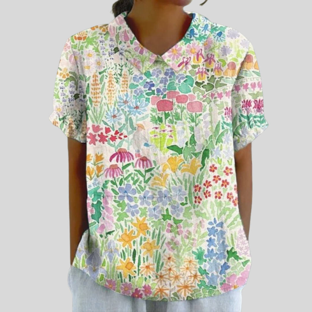 Solène | Blouse jardin coloré femme