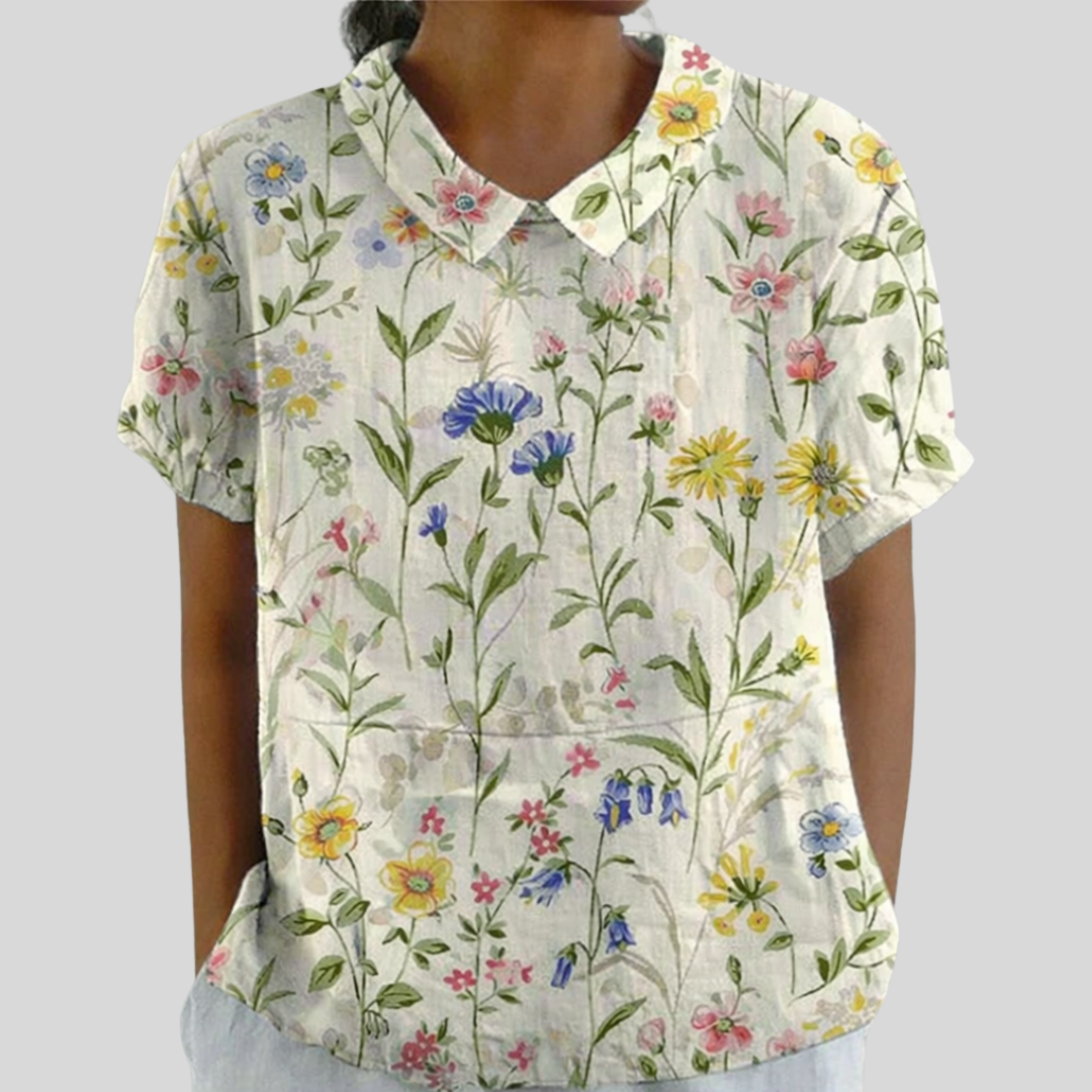 Mélodie | Blouse fleurs champêtres femme