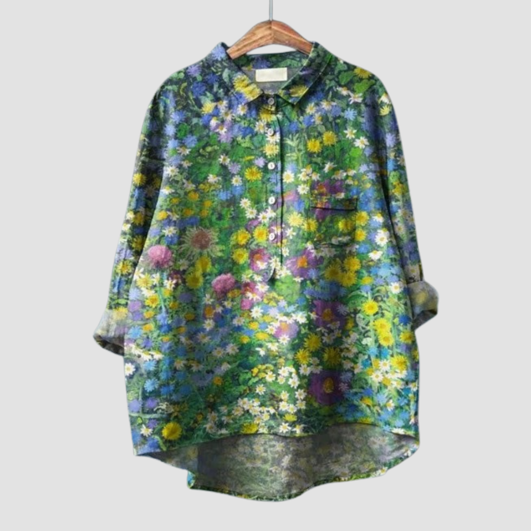 Blandine | Blouse florale lumineuse femme